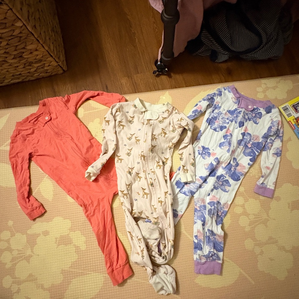 Burt’s Bee’s Bundle  One-Piece Pajamas- Pack of 3